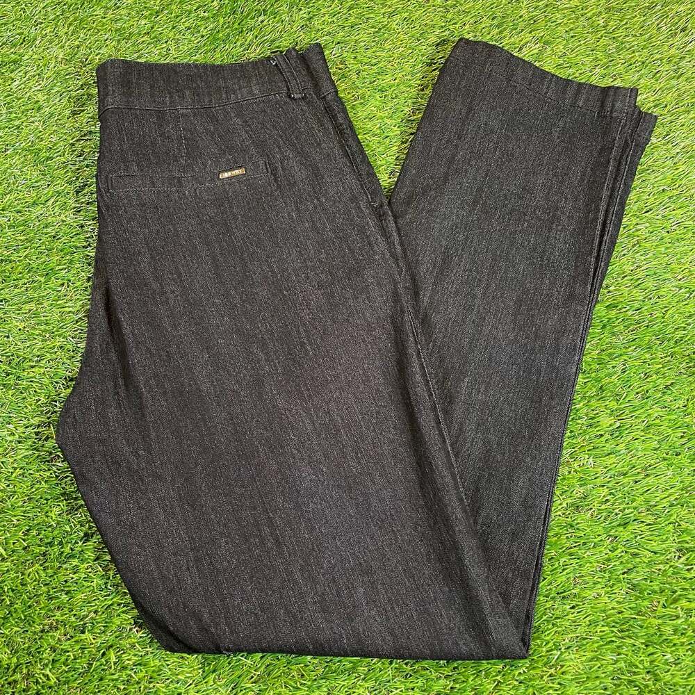 Nine West Jeans Trouser Dark Wash Button Detail Pants Size 8